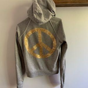 PINK ☮️ Victoria’s Secret Grey Hoodie w/ Sparkles